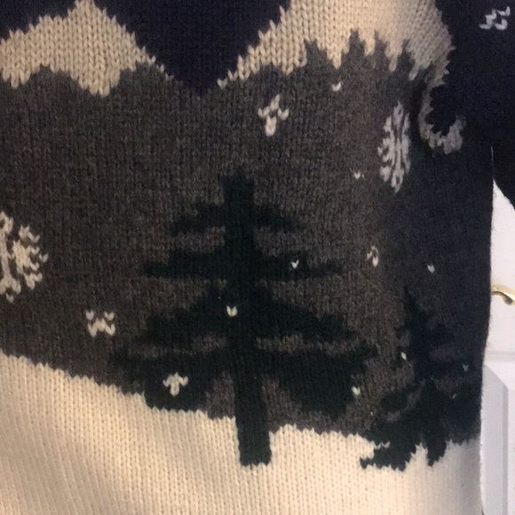 Vintage Lauren Ralph Lauren Dog Mountain Skiing Knit Wool Sweater Men’s S Unixex - Picture 11 of 16